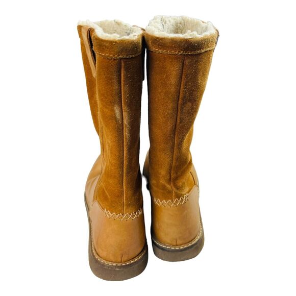 Clarks Womens Glick Elmfield Leather Suede Shearling Pull On Winter Boots US 7M - Picture 6 of 9